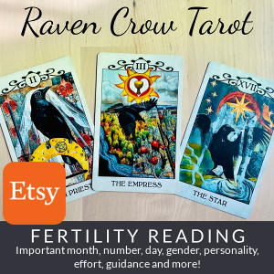 Raven Crow Tarot - Fertility Reading on Etsy